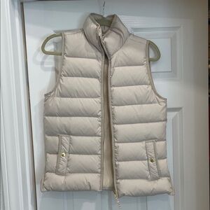 J. Crew Off-White Puffer Vest